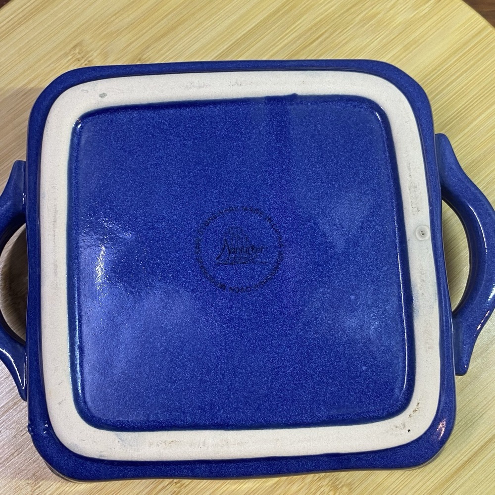 NANTUCKET Square Dark Blue Casserole‎ Baking Dish Serving 6x6x2-great Condition - Picture 5 of 8